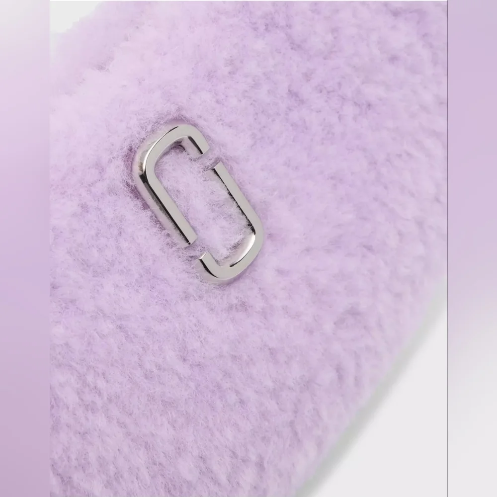 Marc Jacobs Teddy Fur The Snapshot Mini Shoulder Bag Crossbody ~NWT~ Lilac​ - Picture 7 of 7